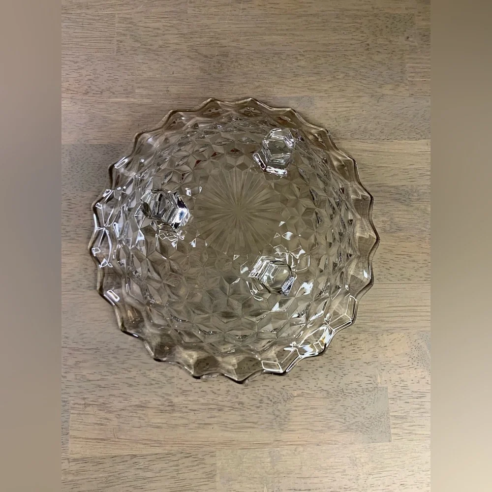 Vintage Fostoria American Cubist‎ Footed Bowl EUC